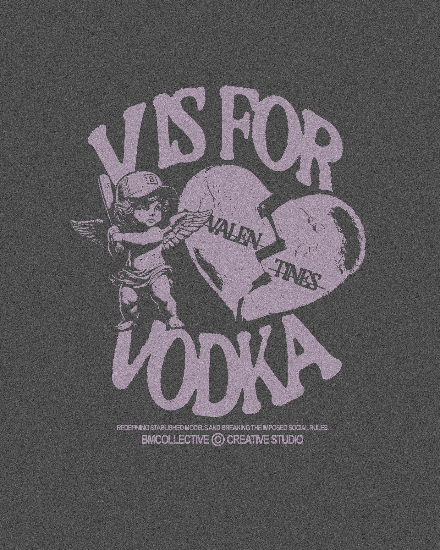 V is for Vodka Dark Grey Tee