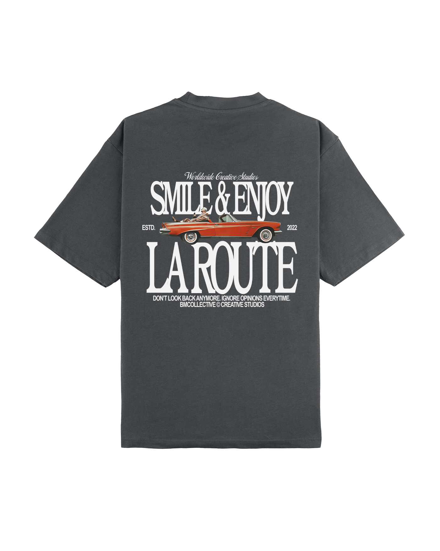 Smile & Enjoy Dark Grey Tee