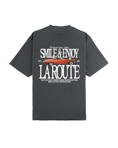 Smile & Enjoy Dark Grey Tee