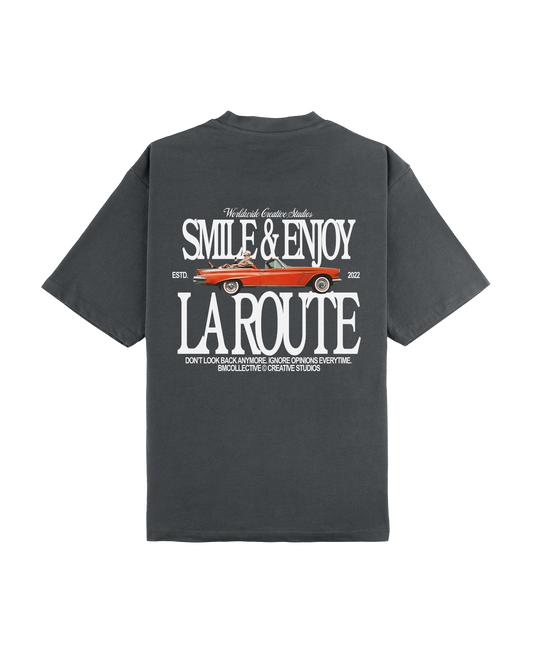 Smile & Enjoy Dark Grey Tee