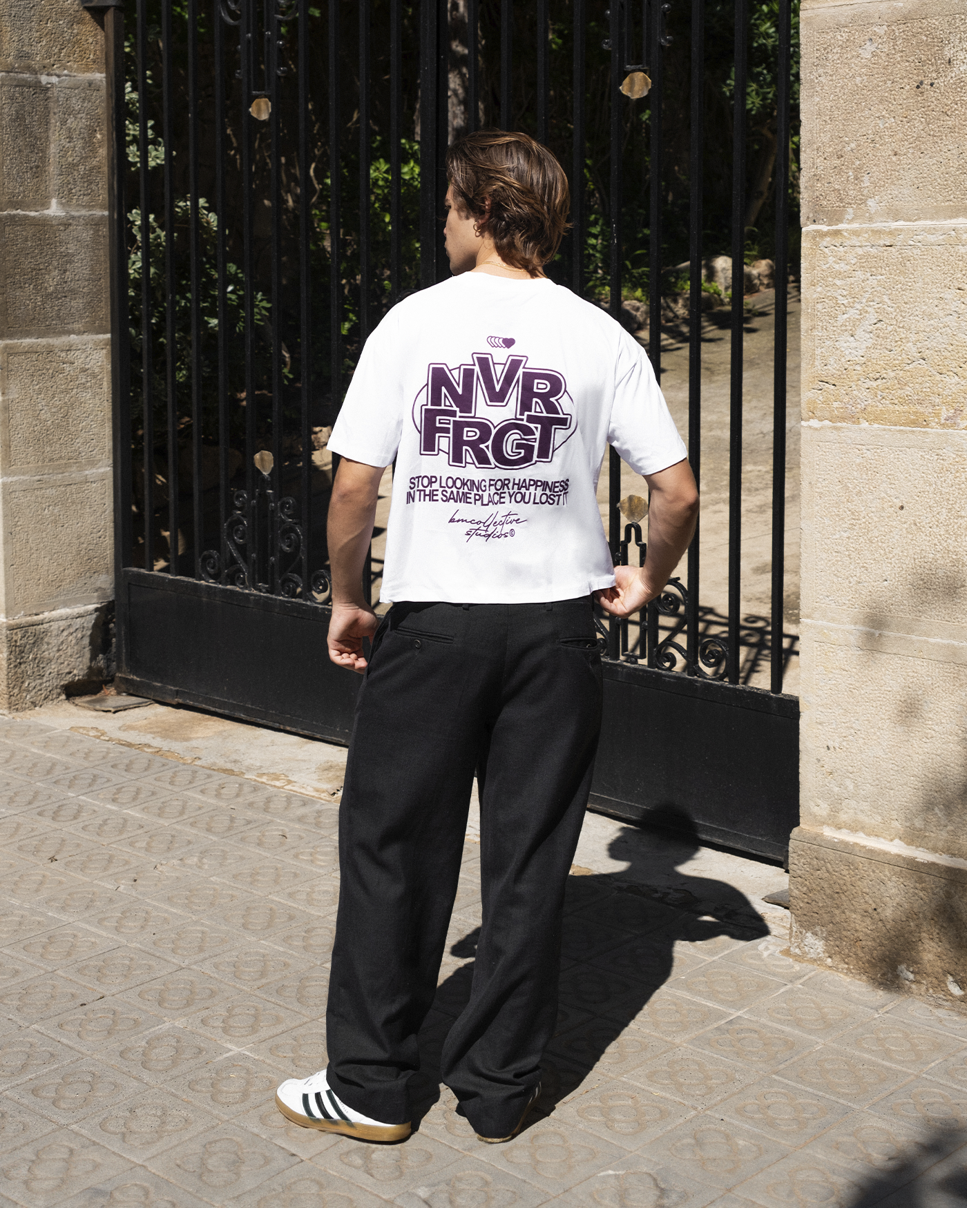 Never Forget White Cropped Tee