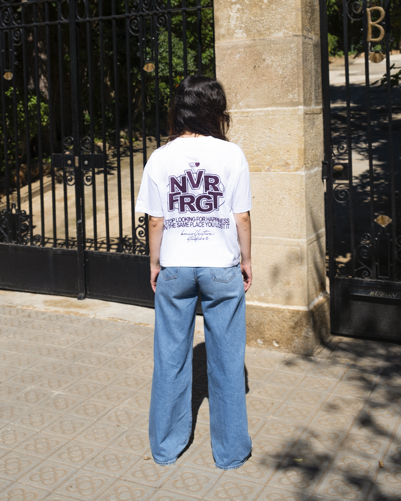 Never Forget White Cropped Tee