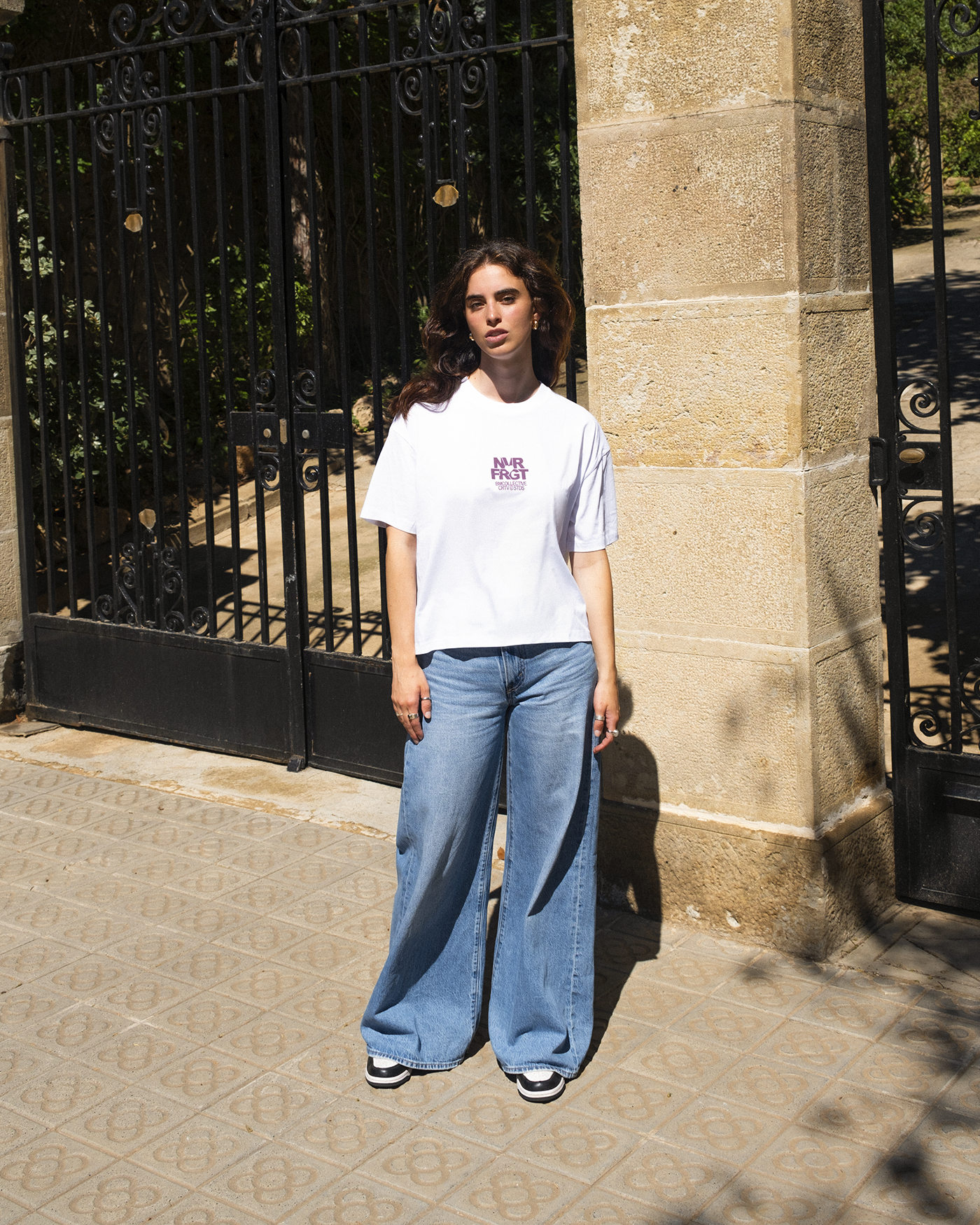 Never Forget White Cropped Tee