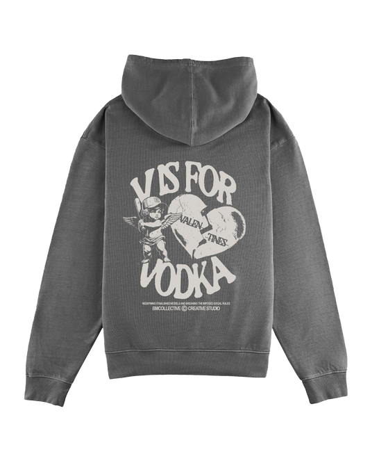 V is for Vodka Grey Hoodie