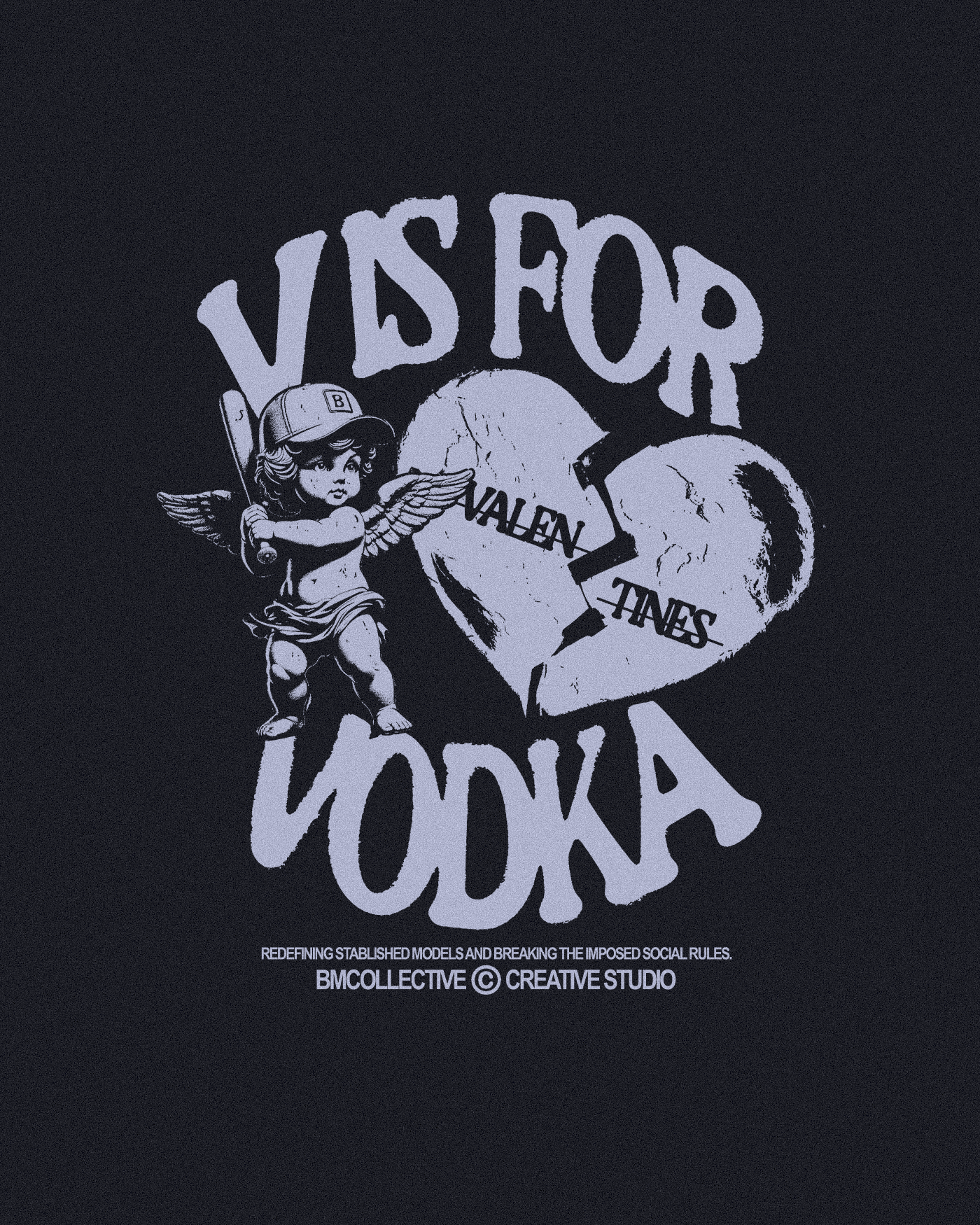 V is for Vodka Dark Blue Tee