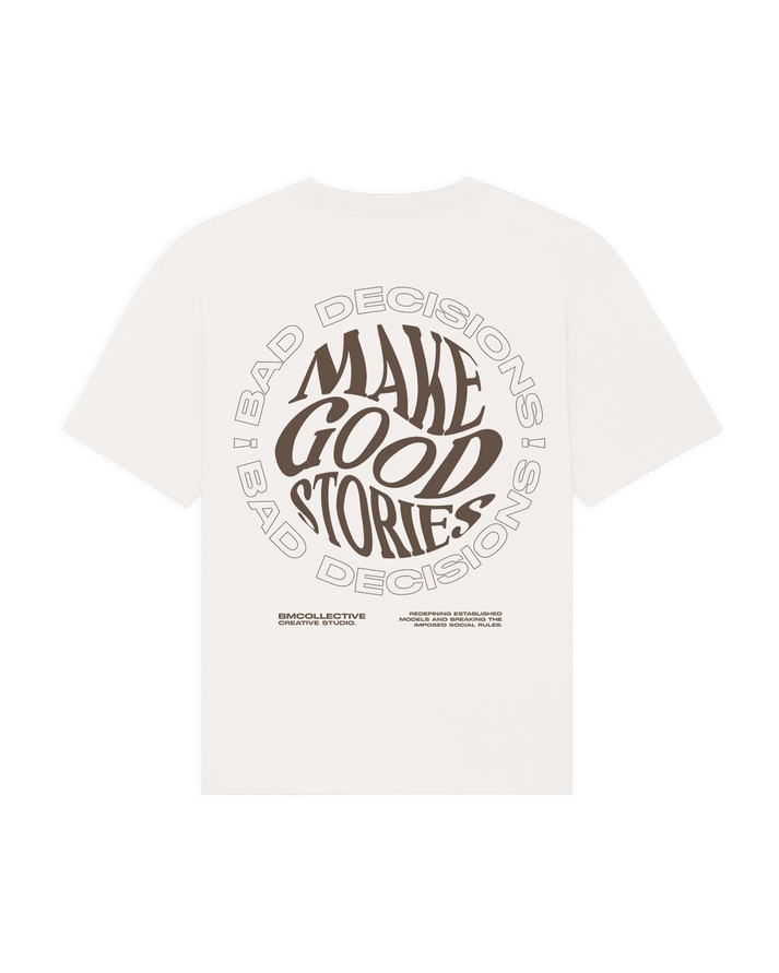 Bad Decisions Premium Tee in Cream main image 1