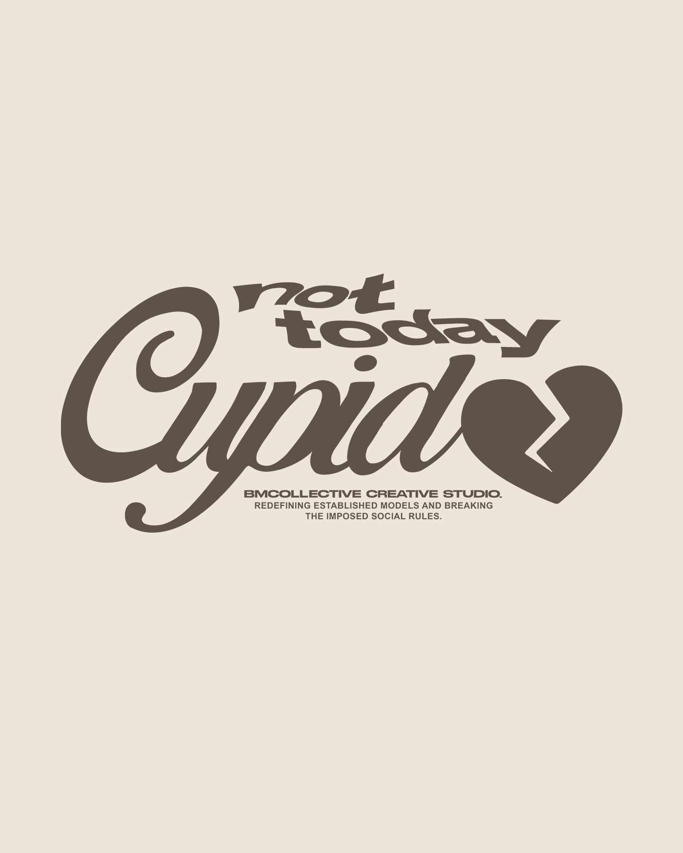 Not Today Cupid Natural Tee